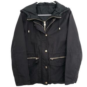 Topshop Black Double Zip Coat Women’s - Size 4